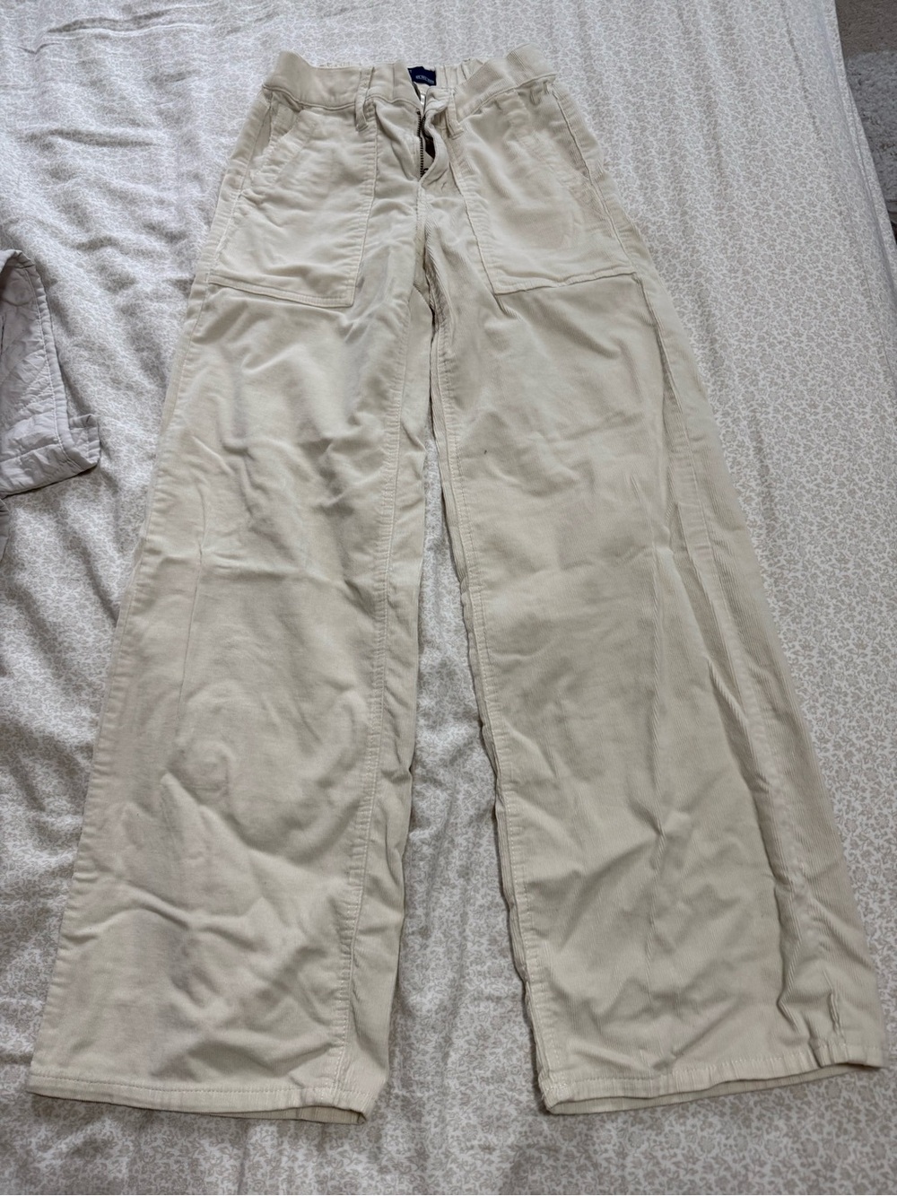 Wide Leg Women’s Pants in Light Beige - Casual High-Rise Style